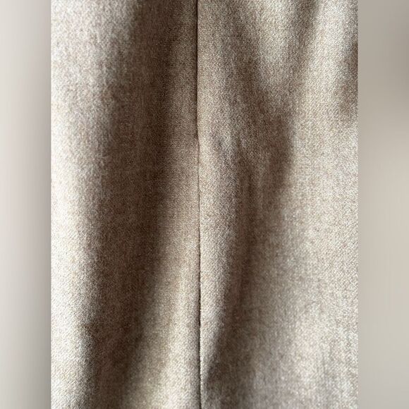 VTG Albert Nipon Boutique Fur Collar Tan Gold Sheen Wool Skirt Suit Size M/6/8P - Picture 15 of 16